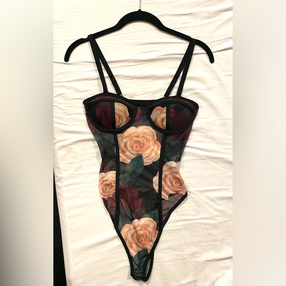 Sheer Floral Bodysuit